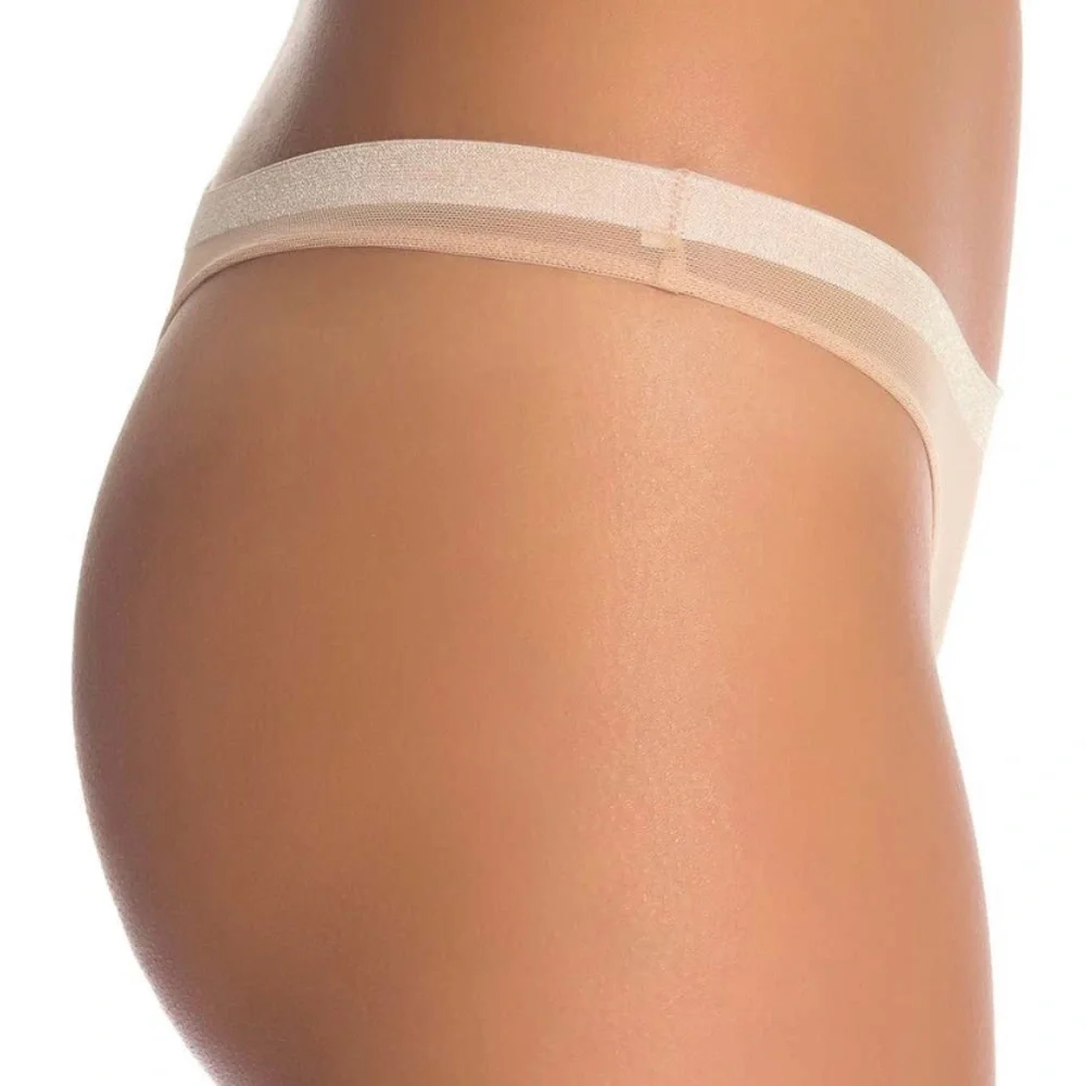 Free People‎ nude sheer Roxanne thong Large new